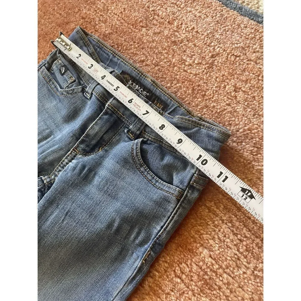 Jordache Flare flair girls stretch blue jeans size 6